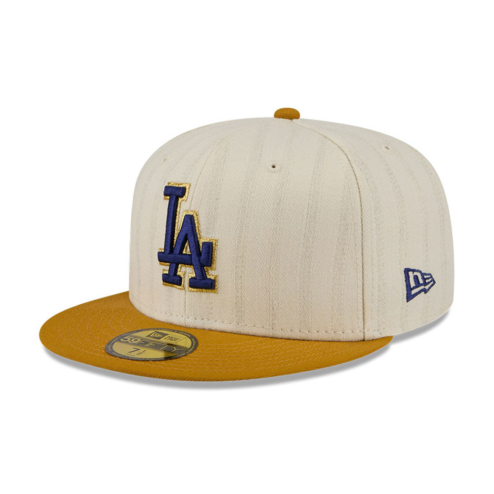 Los Angeles Dodgers MLB 5950Day New Era Cream Gold Official Team Hat Sports Fan Cap Official MLB Team Hat Baseball Fan Cap