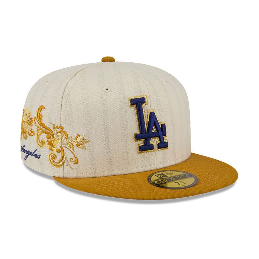 Los Angeles Dodgers MLB 5950Day New Era Cream Gold Official Team Hat Sports Fan Cap Official MLB Team Hat Baseball Fan Cap