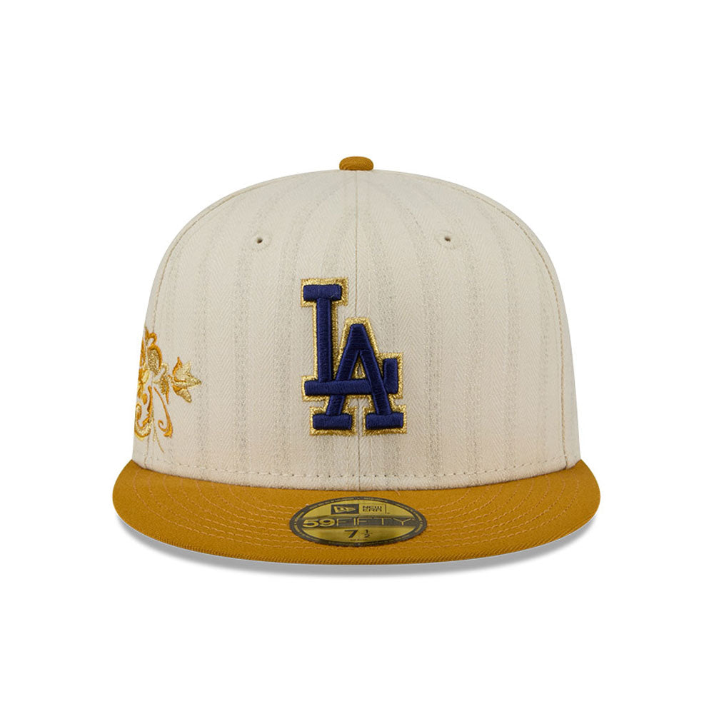 Los Angeles Dodgers MLB 5950Day New Era Cream Gold Official Team Hat Sports Fan Cap Official MLB Team Hat Baseball Fan Cap