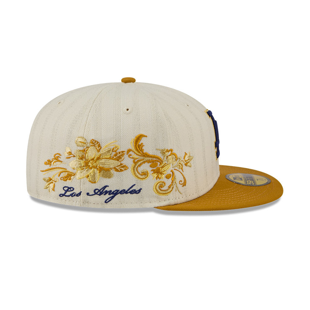 Los Angeles Dodgers MLB 5950Day New Era Cream Gold Official Team Hat Sports Fan Cap Official MLB Team Hat Baseball Fan Cap