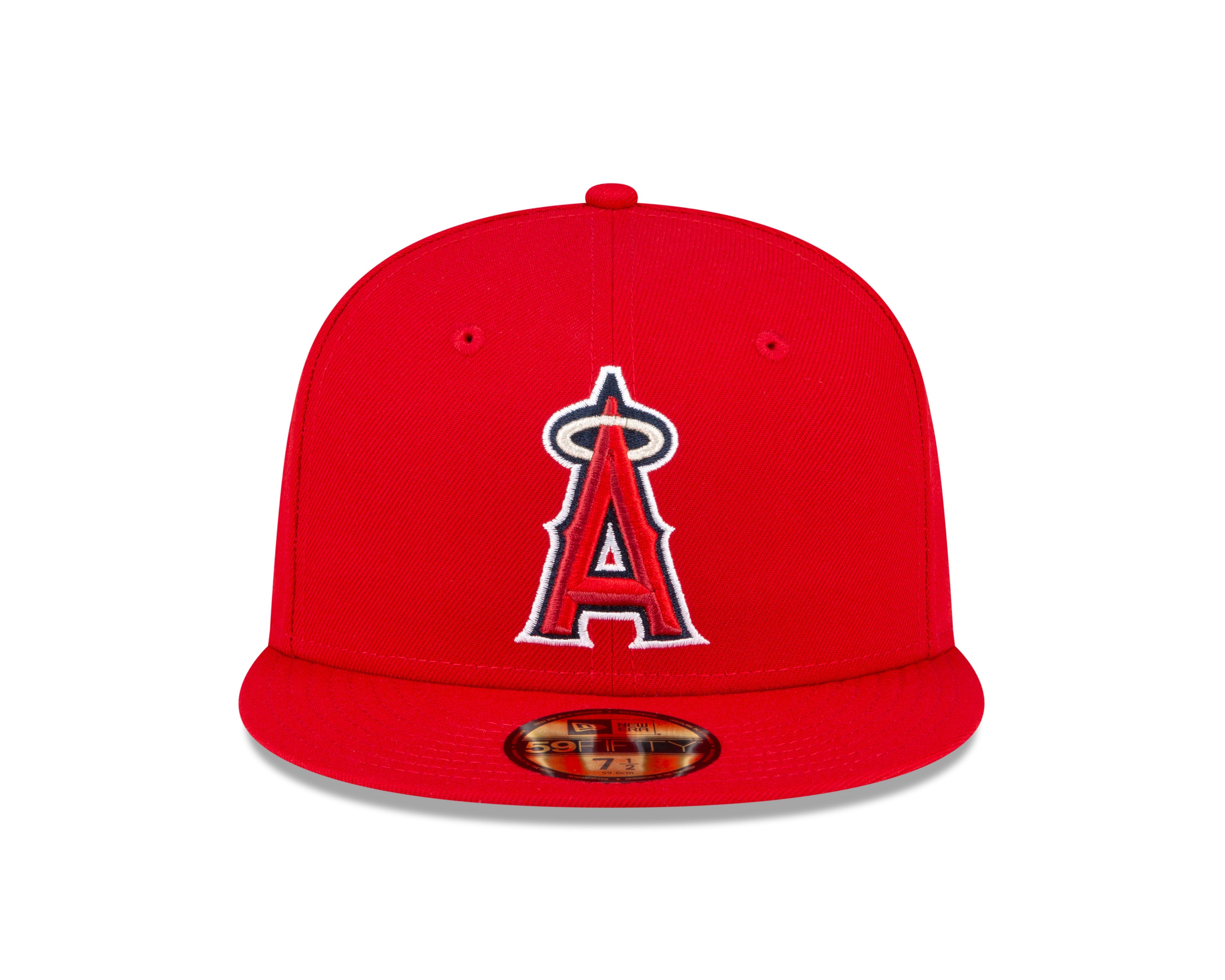 Men s Anaheim Angels New Era Red Game Authentic Collection On-Field 59FIFTY Fitted Hat Official Team Hat Sports Fan Cap Official MLB Team Hat