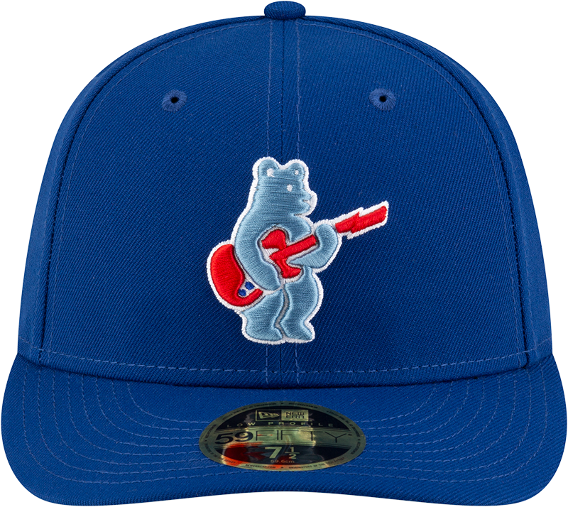 Men s Chicago Cubs New Era Royal Alternate Low Profile Guitar Bear BP 59FIFTY Fitted Hat Official Team Hat Sports Fan Cap Official MLB Team Hat