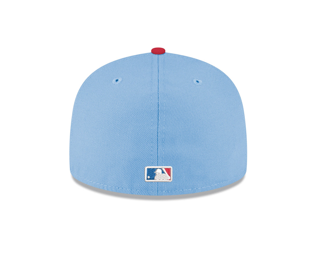 Men s Chicago Cubs New Era Chrome Sky Blue Guitar Bear Alternate 59FIFTY Fitted Hat Official Team Hat Sports Fan Cap Official MLB Team Hat Baseball