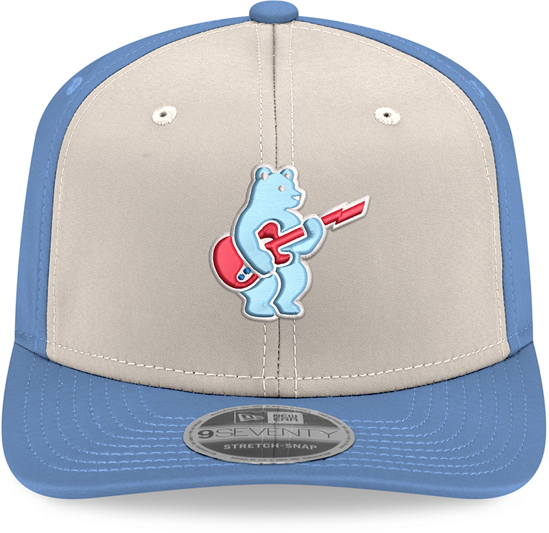 Chicago Cubs New Era Guitar Bear Sweet Home Chicago Alternate 2 Sky Blue 9SEVENTY Trucker Hat Official Team Hat Sports Fan Cap Official MLB Team Hat