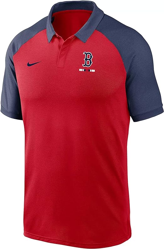 Nike Men s Boston Red Sox Red Dri-FIT Legacy Raglan Polo Official Sports Fan Gear Popular Style Baseball Fan Gear