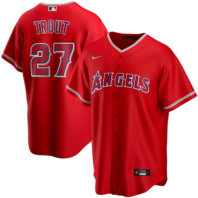 Men s Los Angeles Angels Mike Trout Nike Red Alternate Replica Player Jersey Official Team Jersey Sports Fan Apparel Official MLB Team Jersey