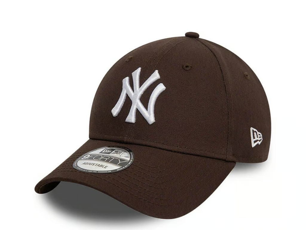 New York Yankees MLB League Essential 9FORTY Strapback Brown Official Team Hat Sports Fan Cap Official MLB Team Hat Baseball Fan Cap