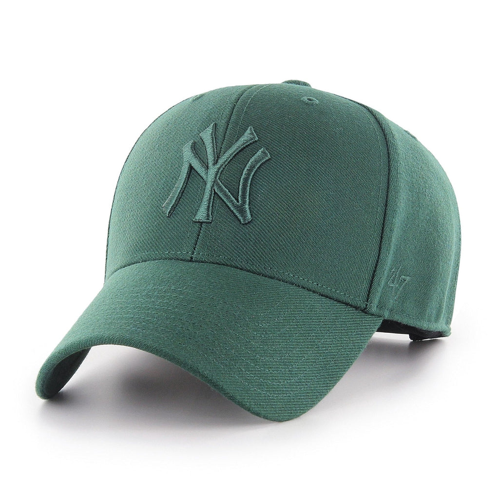 New York Yankees MLB Snapback 47 MVP Green Green Official Team Hat Sports Fan Cap Official MLB Team Hat Baseball Fan Cap