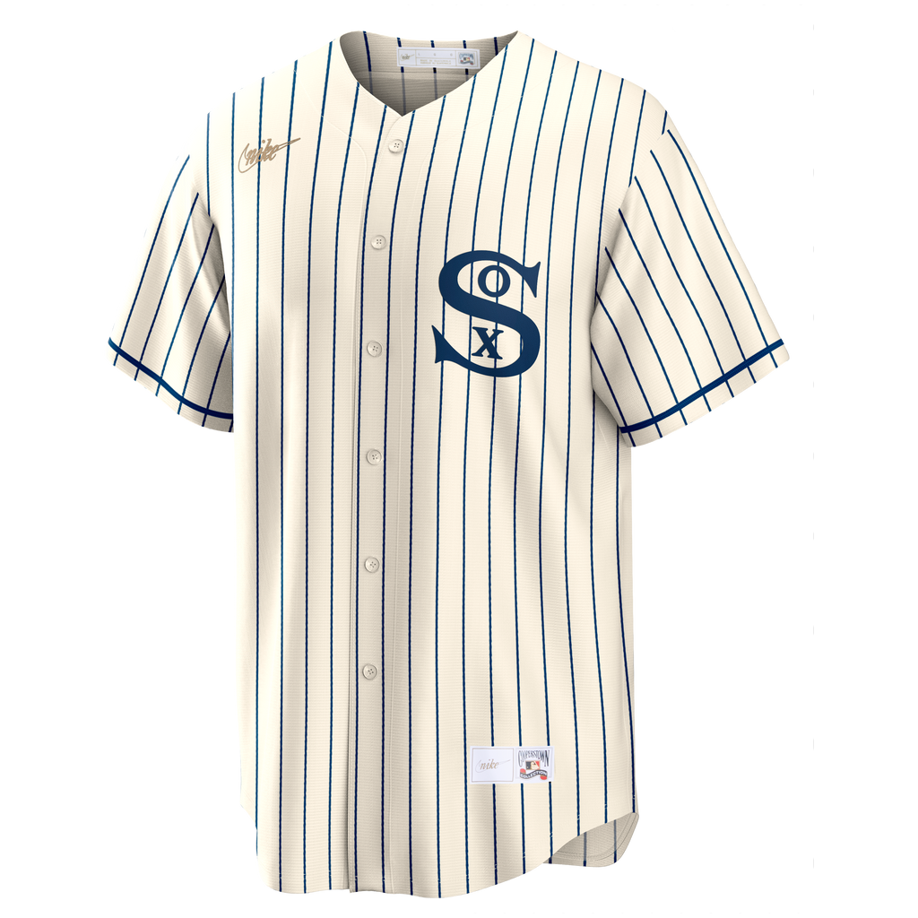 NIKE Men s Chicago White Sox Field of Dreams Cream Cooperstown Collection Blank Replica Jersey Official Team Jersey Sports Fan Apparel Official MLB