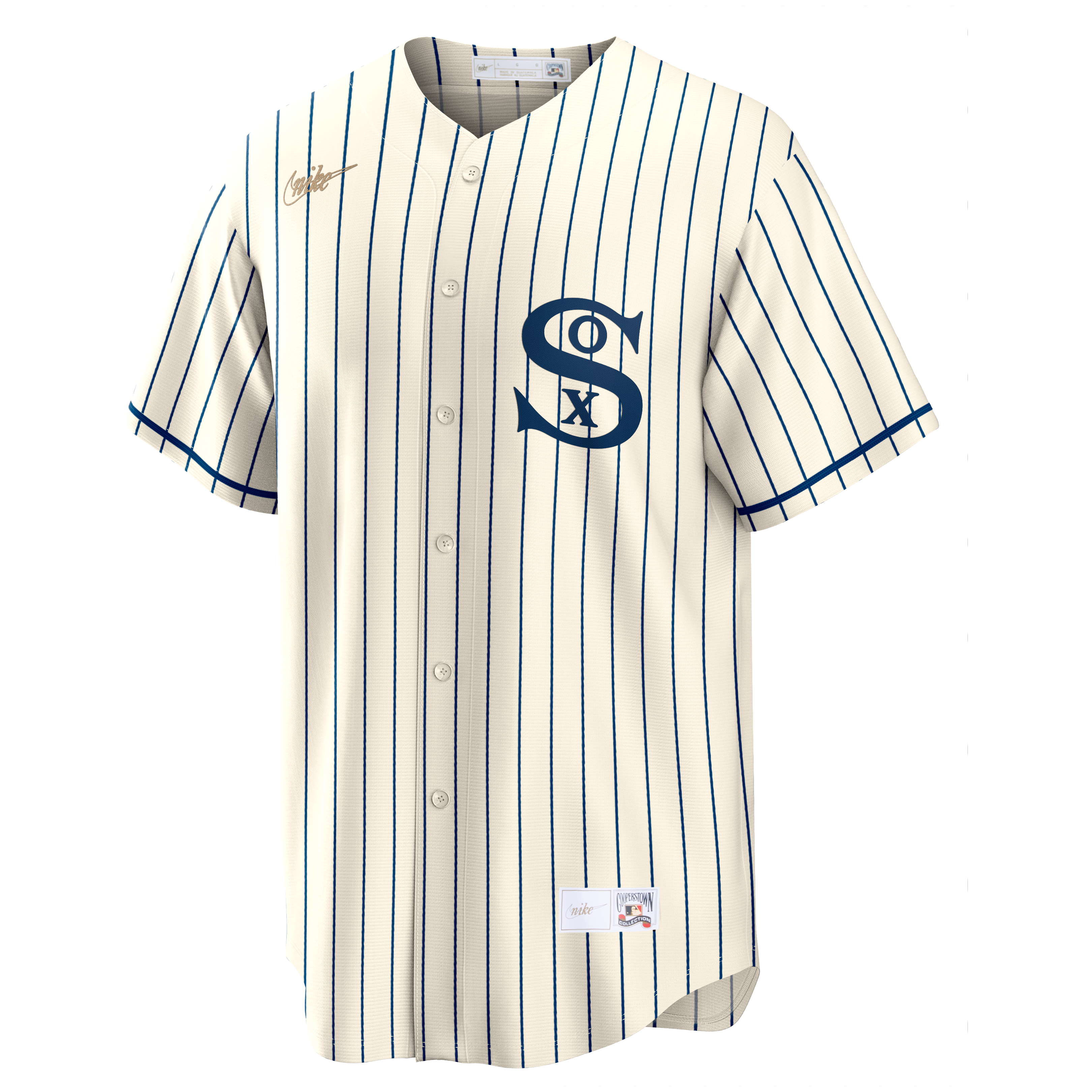 NIKE Men s Chicago White Sox Field of Dreams Cream Cooperstown Collection Blank Replica Jersey Official Team Jersey Sports Fan Apparel Official MLB