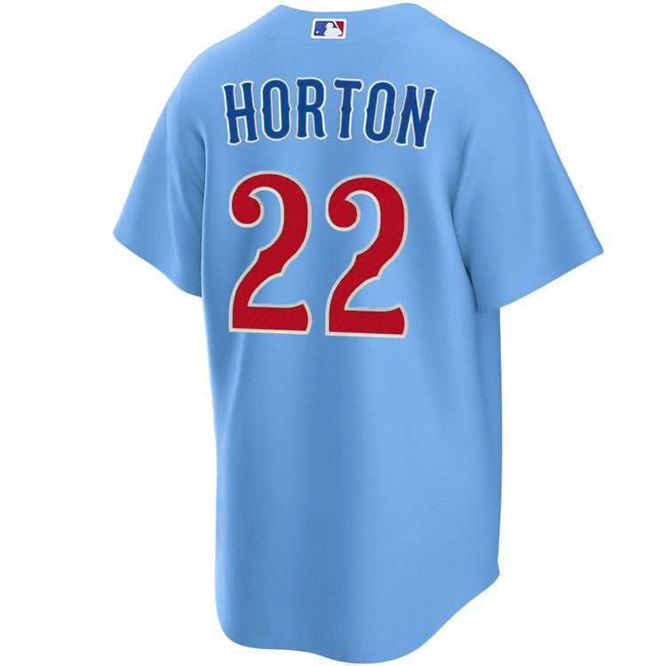 NIKE Men s Chicago Cubs Cade Horton 22 Light Blue 2nd Alternate Replica Jersey Official Team Jersey Sports Fan Apparel Official MLB Team Jersey