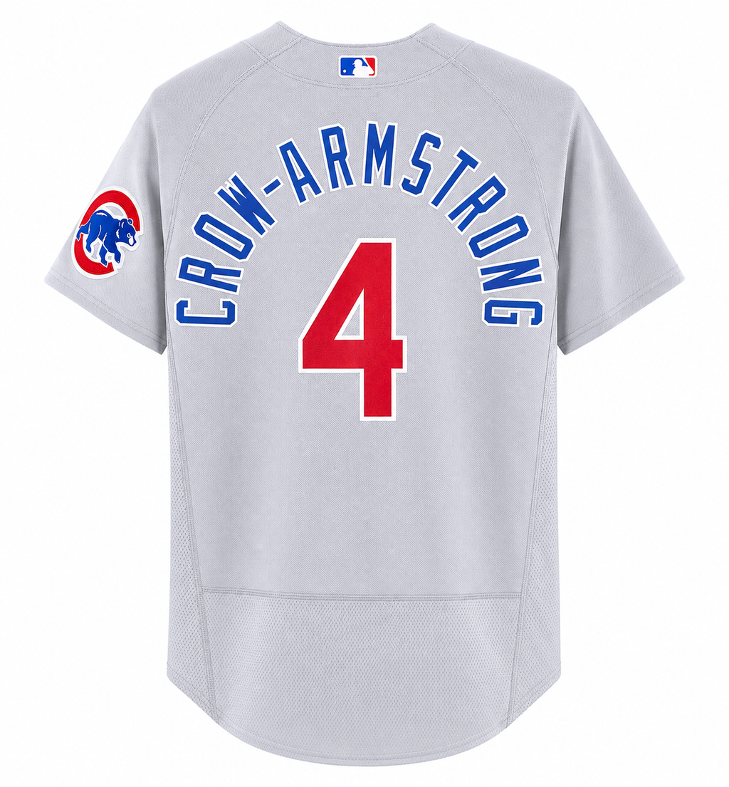 Men s Chicago Cubs Pete Crow-Armstrong Nike Road Gray Authentic Player Jersey Official Team Jersey Sports Fan Apparel Official MLB Team Jersey