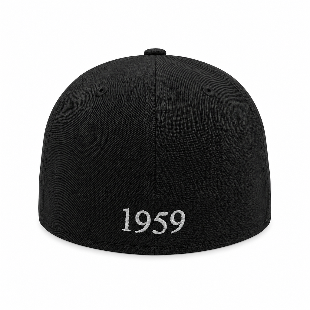 Chicago White Sox 1959 Cooperstown Classics Black 39THIRTY Flex Fit New Era Hat Official Team Hat Sports Fan Cap Official MLB Team Hat Baseball Fan