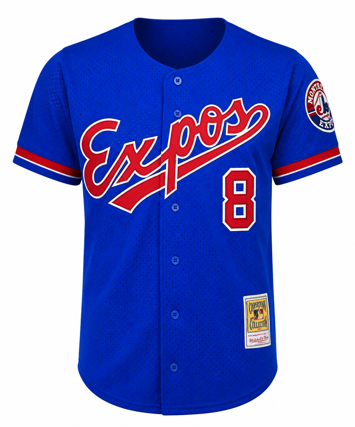 Men s Montreal Expos Gary Carter Mitchell And Ness Royal 1992 Authentic Cooperstown Collection Mesh Batting Practice Jersey Official Team Jersey
