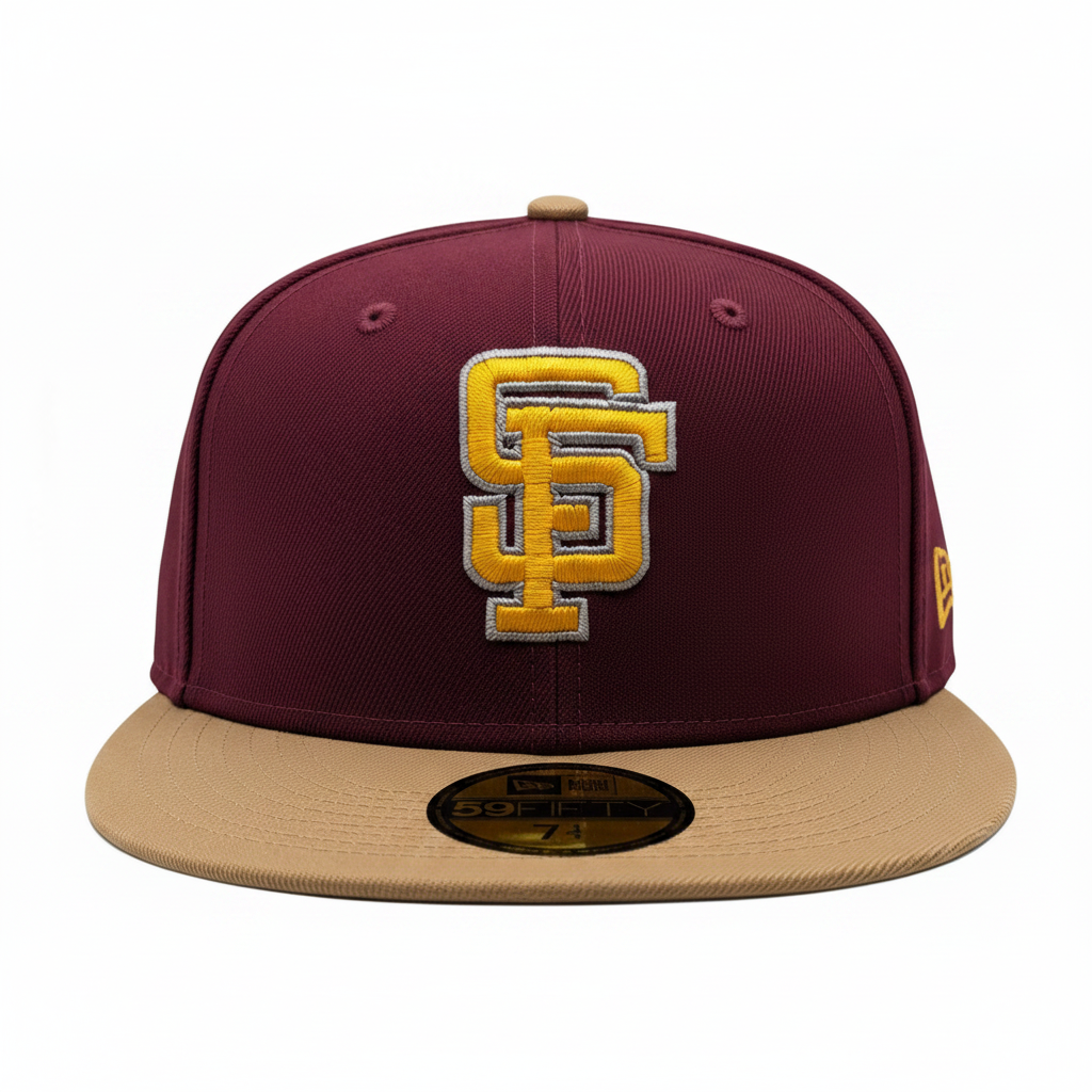 San Francisco Giants New Era Rock Pack 2 Tone Master of Puppets Inspired 59FIFTY Fitted Hat Official Team Hat Sports Fan Cap Official MLB Team Hat