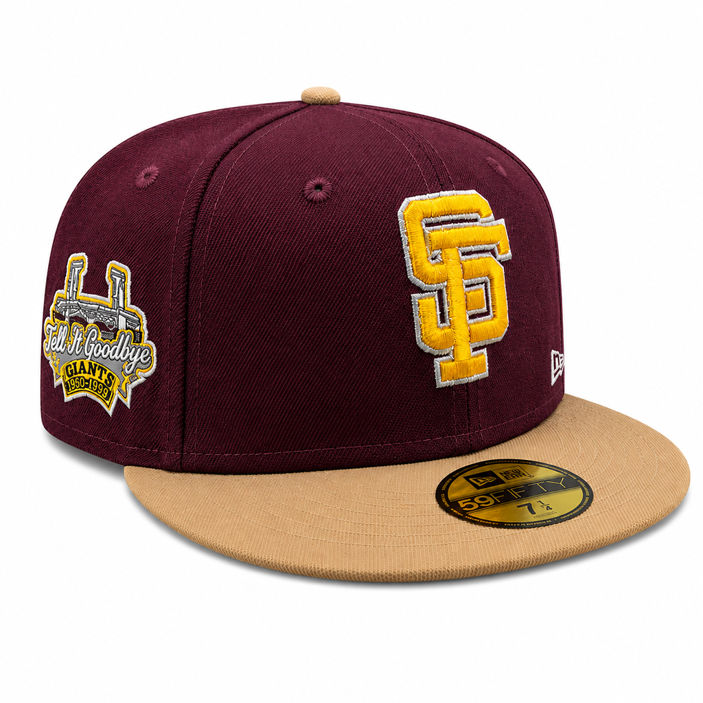 San Francisco Giants New Era Rock Pack 2 Tone Master of Puppets Inspired 59FIFTY Fitted Hat Official Team Hat Sports Fan Cap Official MLB Team Hat