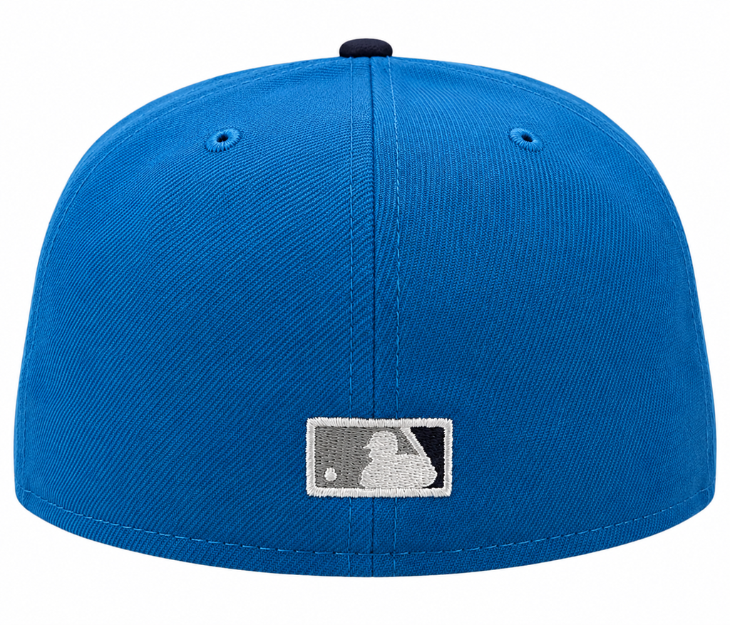 Seattle Mariners New Era 2 Tone Sunwash Ocean Blue Nirvana Nevermind Inspired 59FIFTY Fitted Hat Official Team Hat Sports Fan Cap Official MLB Team