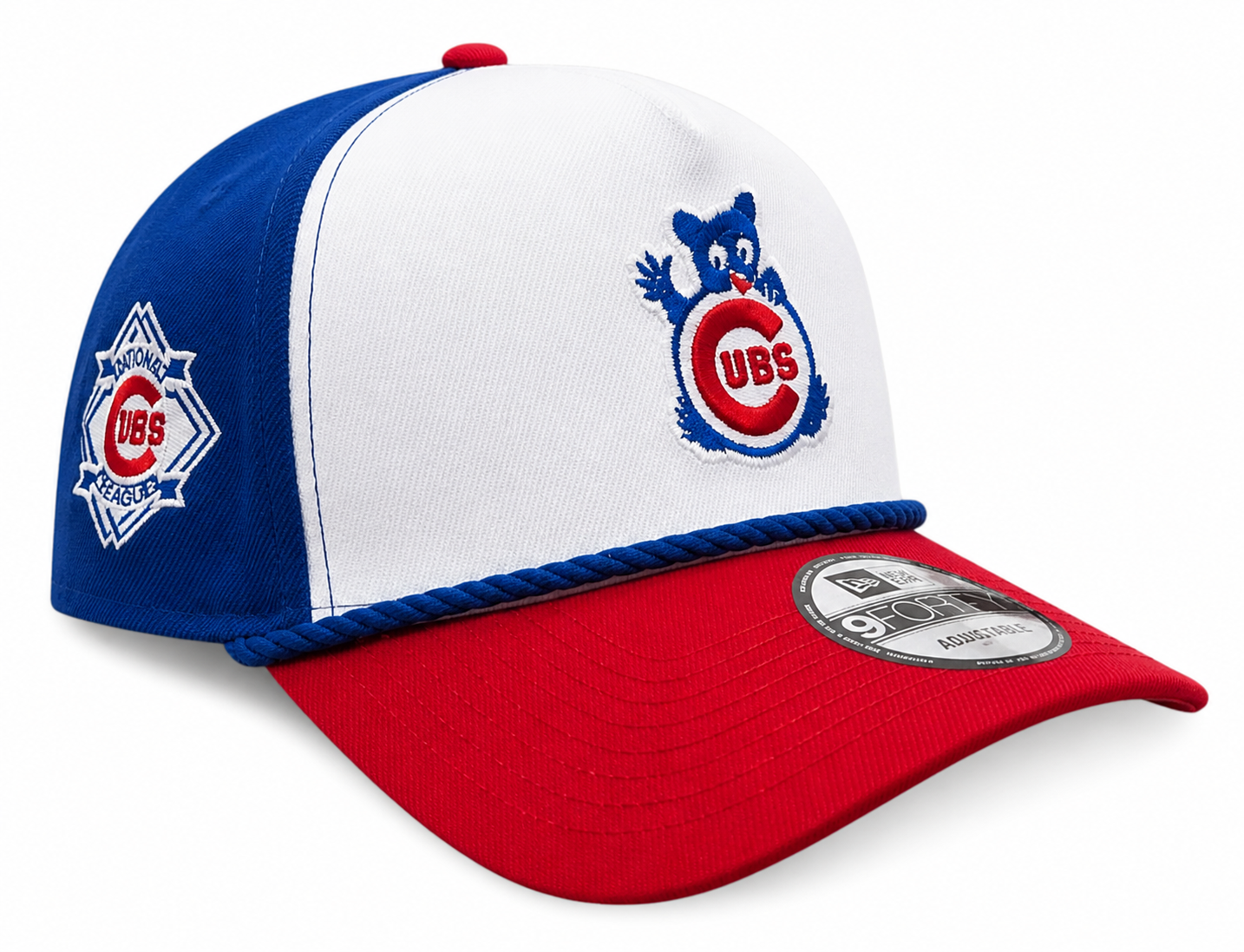 Chicago Cubs New Era Blue A-Frame 150th Anniversary Rope Waving Bear 9FIFTY Snapback Hat Official Team Hat Sports Fan Cap Official MLB Team Hat