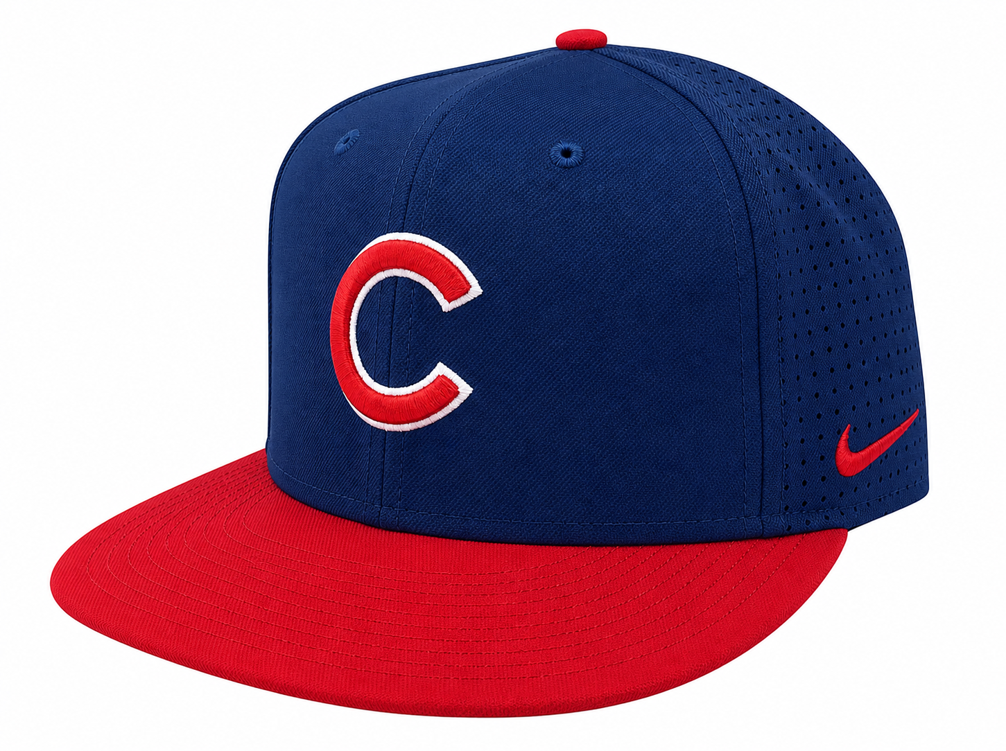 NIKE Chicago Cubs 2 Tone Deep Royal Red Aero True Adjustable Dri-Fit Performance Hat Official Team Hat Sports Fan Cap Official MLB Team Hat Baseball