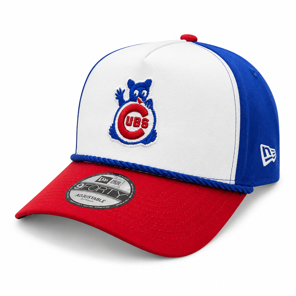 Chicago Cubs New Era Blue A-Frame 150th Anniversary Rope Waving Bear 9FIFTY Snapback Hat Official Team Hat Sports Fan Cap Official MLB Team Hat