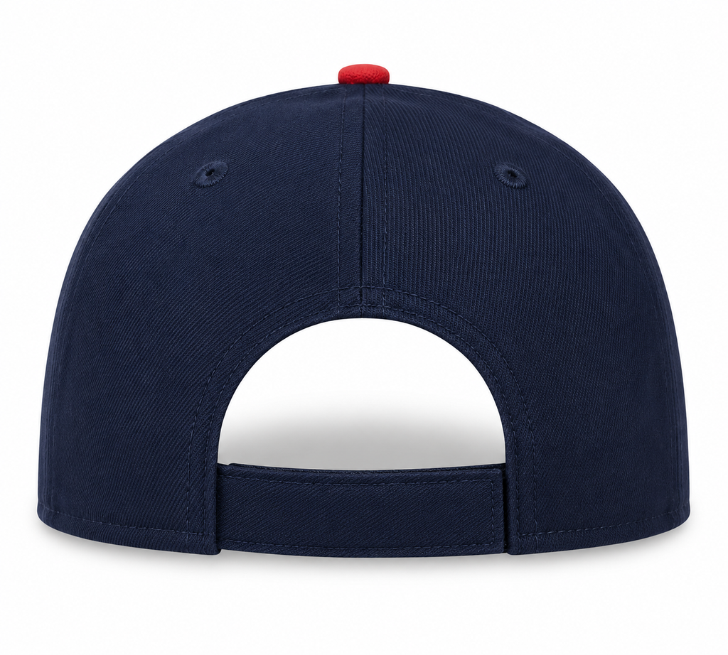 Youth Chicago Cubs Alternate 2 Guitar Bear 9FORTY Adjustable Chrome Navy Blue Cap By New Era Official Team Hat Sports Fan Cap Official MLB Team Hat