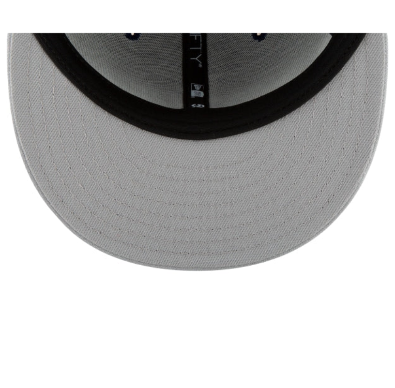 Los Angeles Dodgers MLB League Essential 59FIFTY Fitted New Era Gray White Official Team Hat Sports Fan Cap Official MLB Team Hat Baseball Fan Cap