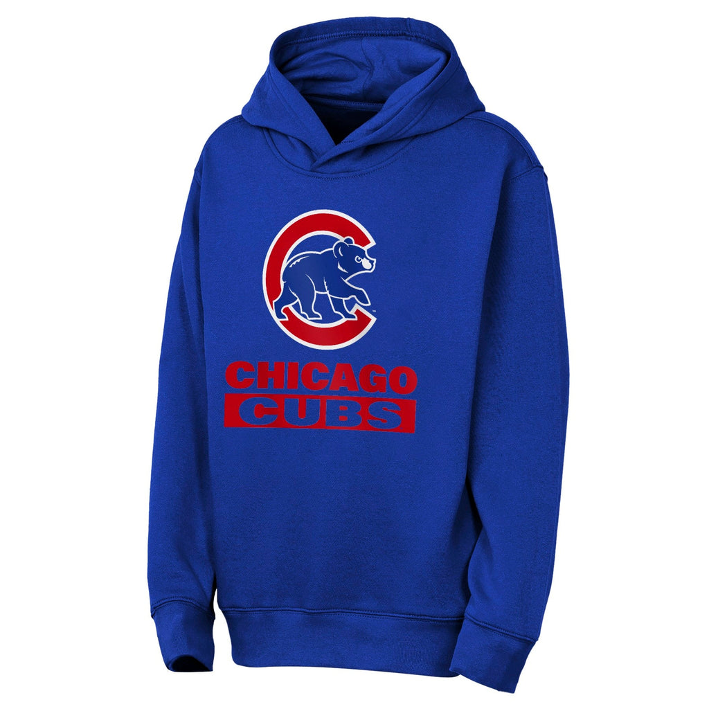 Chicago Cubs Youth Back To Basics Blue Hoodie Comfort Hoodie Baseball Fan Apparel