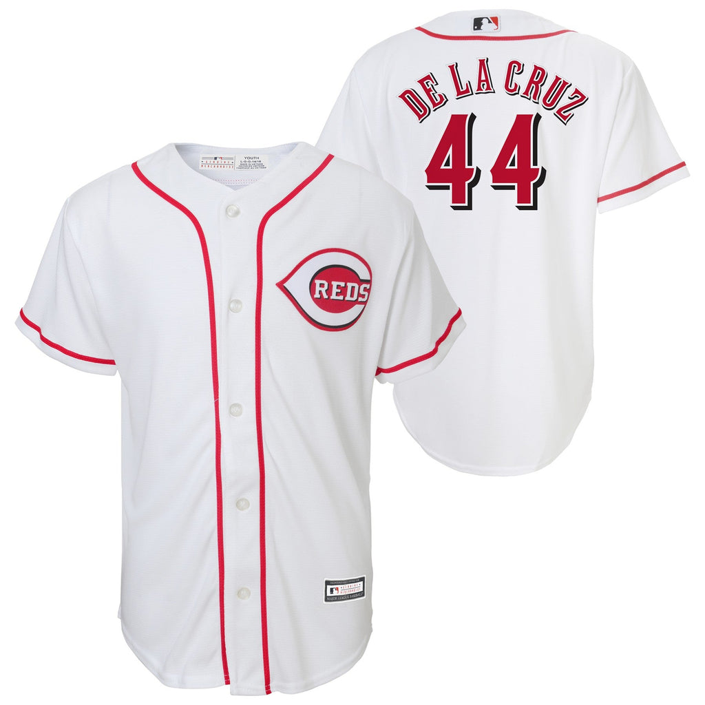 Youth Cincinnati Reds Elly De La Cruz MLB Home Replica Screen Print Jersey Official Team Jersey Sports Fan Apparel Official MLB Team Jersey Baseball