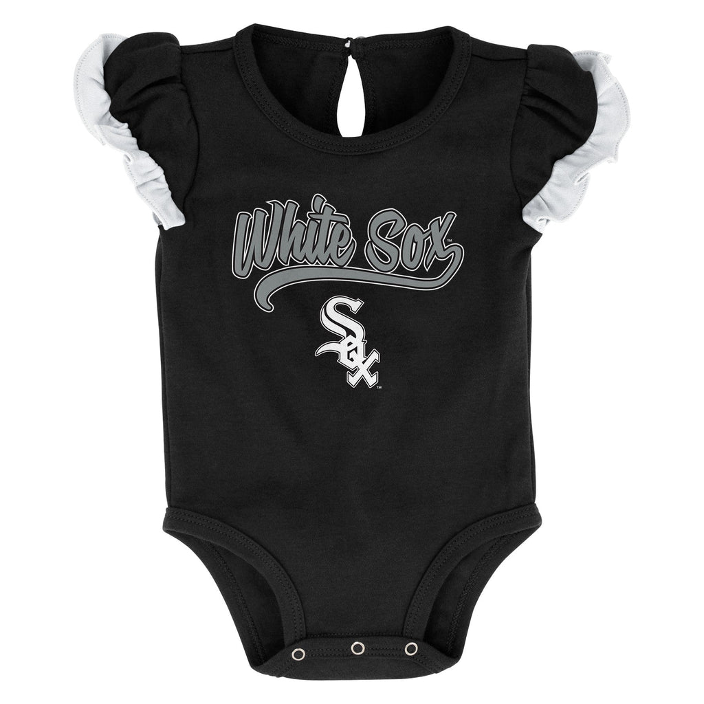 Infant Girls Mlb Chicago White Sox Scream And Shout Short Sleeve 2 Pack Creeper Set Popular Style Baseball Fan Gear