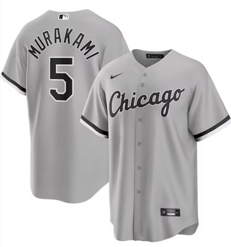 Men s Chicago White Sox Munetaka Murakami Nike Road Gray Replica Jersey Official Team Jersey Sports Fan Apparel Official MLB Team Jersey Baseball Fan