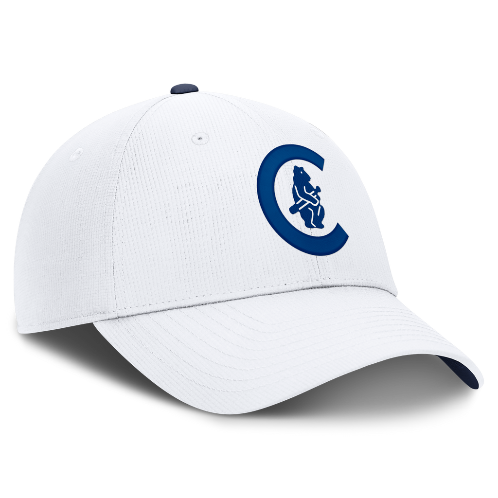 Chicago Cubs Nike Cooperstown Club Logo White Adjustable Hat Official Team Hat Sports Fan Cap Official MLB Team Hat Baseball Fan Cap