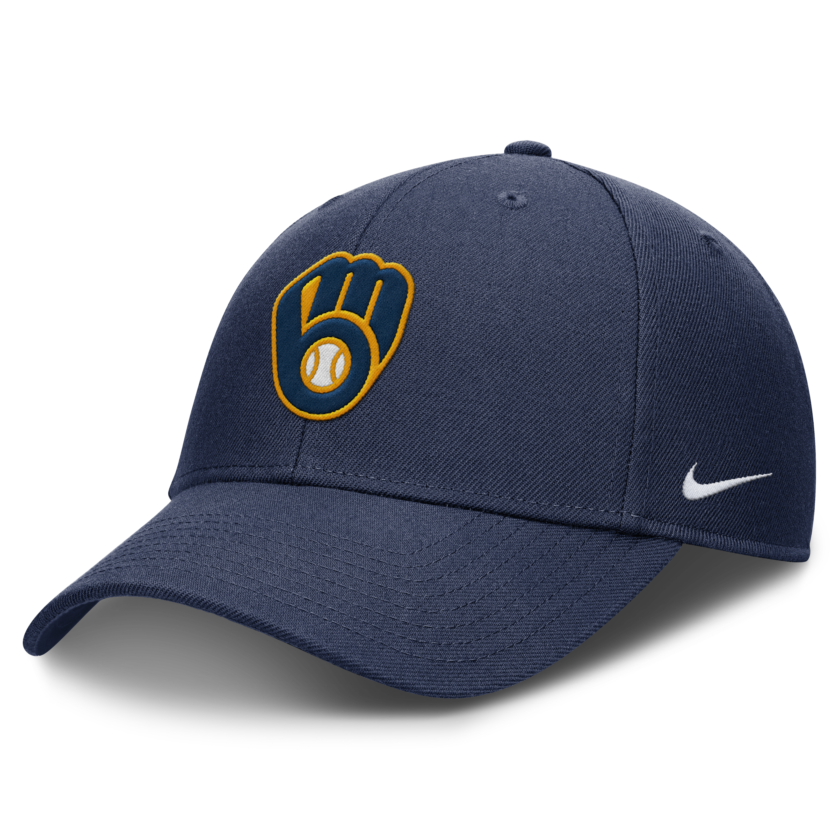 Milwaukee Brewers Nike Navy Club Adjustable Hat Official Team Hat Sports Fan Cap Official MLB Team Hat Baseball Fan Cap