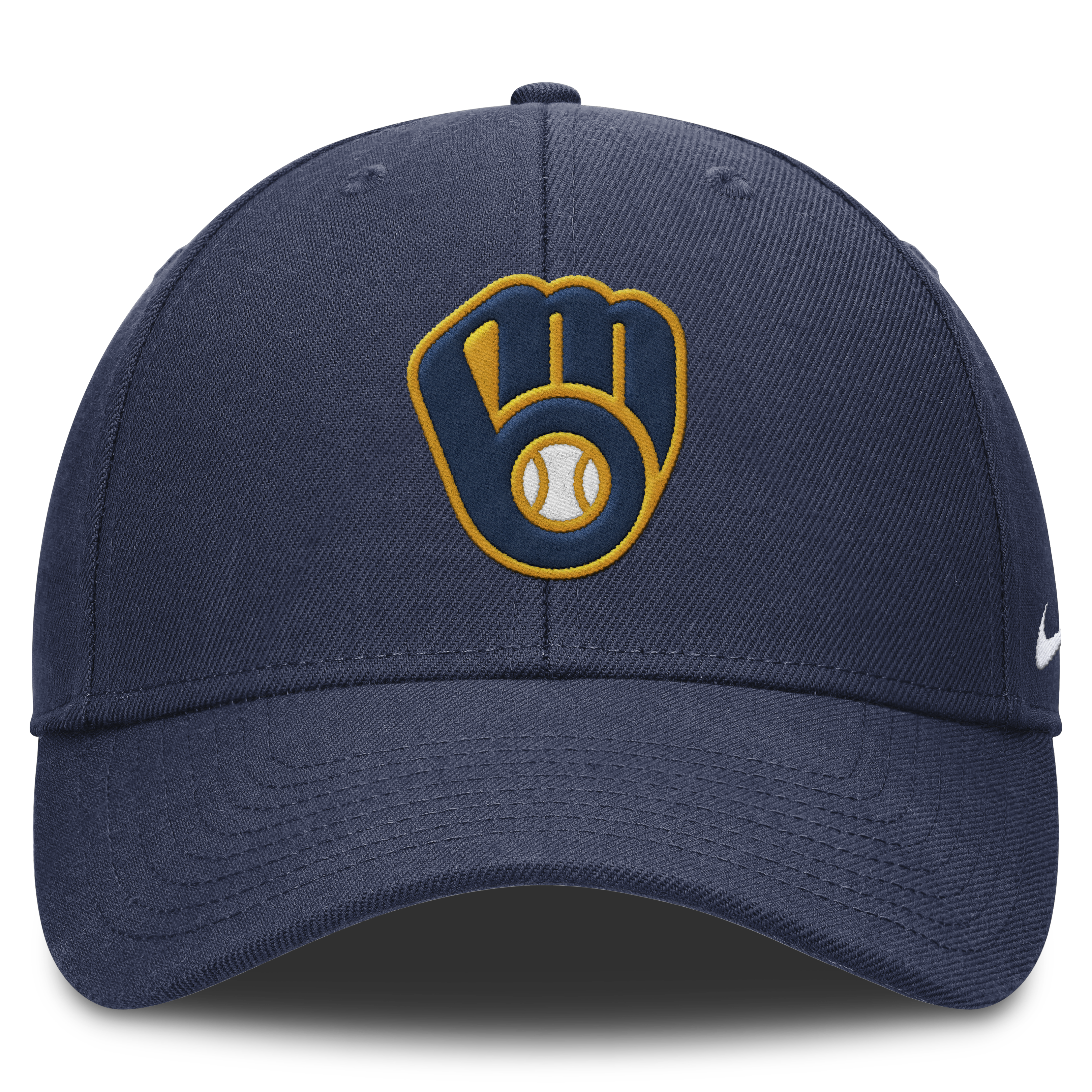 Milwaukee Brewers Nike Navy Club Adjustable Hat Official Team Hat Sports Fan Cap Official MLB Team Hat Baseball Fan Cap