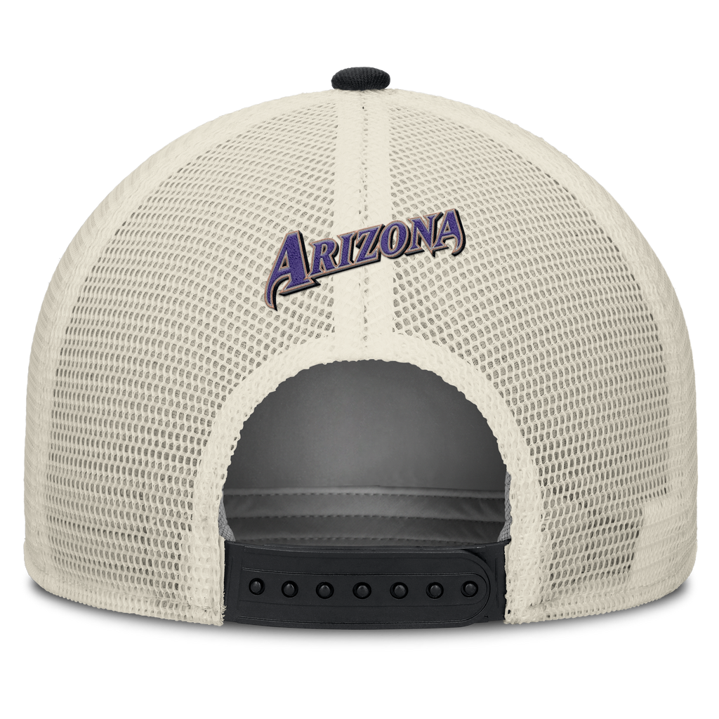 Arizona Diamondbacks Nike Rise Black Adjustable Snapback Trucker Hat Official Team Hat Sports Fan Cap Official MLB Team Hat Baseball Fan Cap