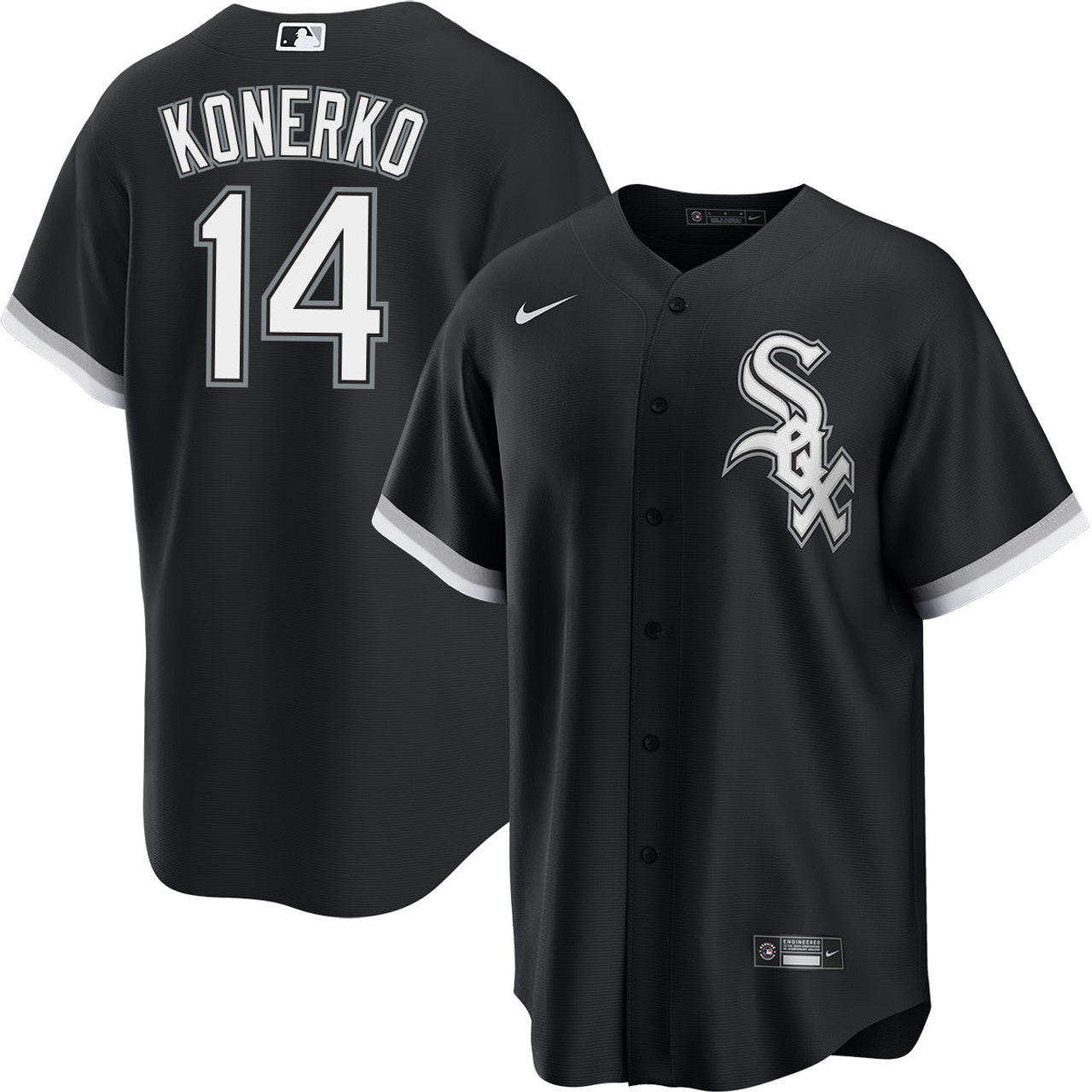 NIKE Men s Paul Konerko Chicago White Sox Black Alternate Premium Twill Replica Jersey Official Team Jersey Sports Fan Apparel Official MLB Team