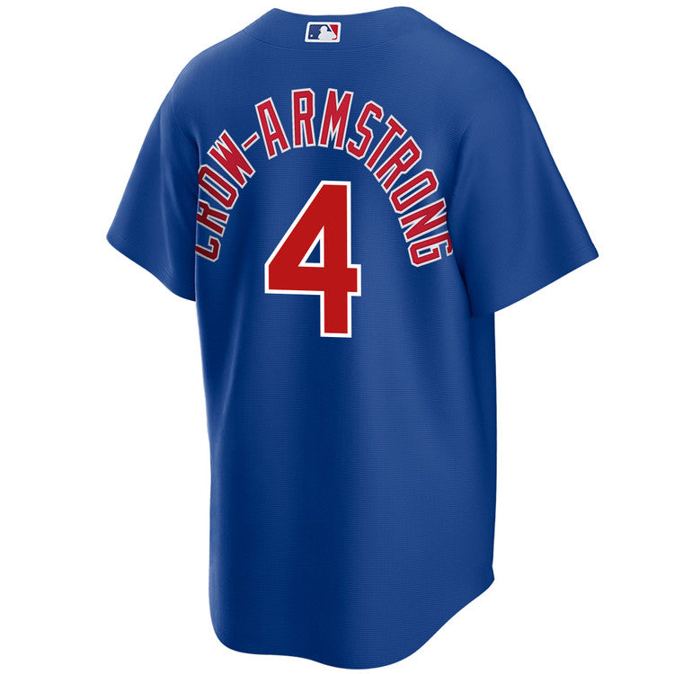 Mens Nike Pete Crow-Armstrong 4 Chicago Cubs Royal Alternate Replica Jersey Official Team Jersey Sports Fan Apparel Official MLB Team Jersey Baseball
