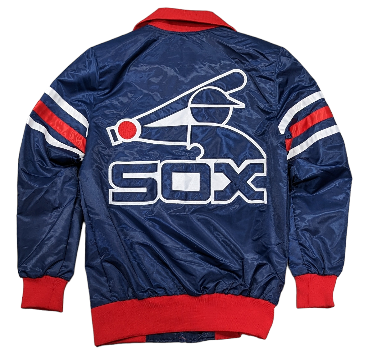 Men s Chicago White Sox The Captain II Cooperstown Collection Navy Starter Varsity Jacket Official Team Hat Sports Fan Cap Official MLB Team Hat