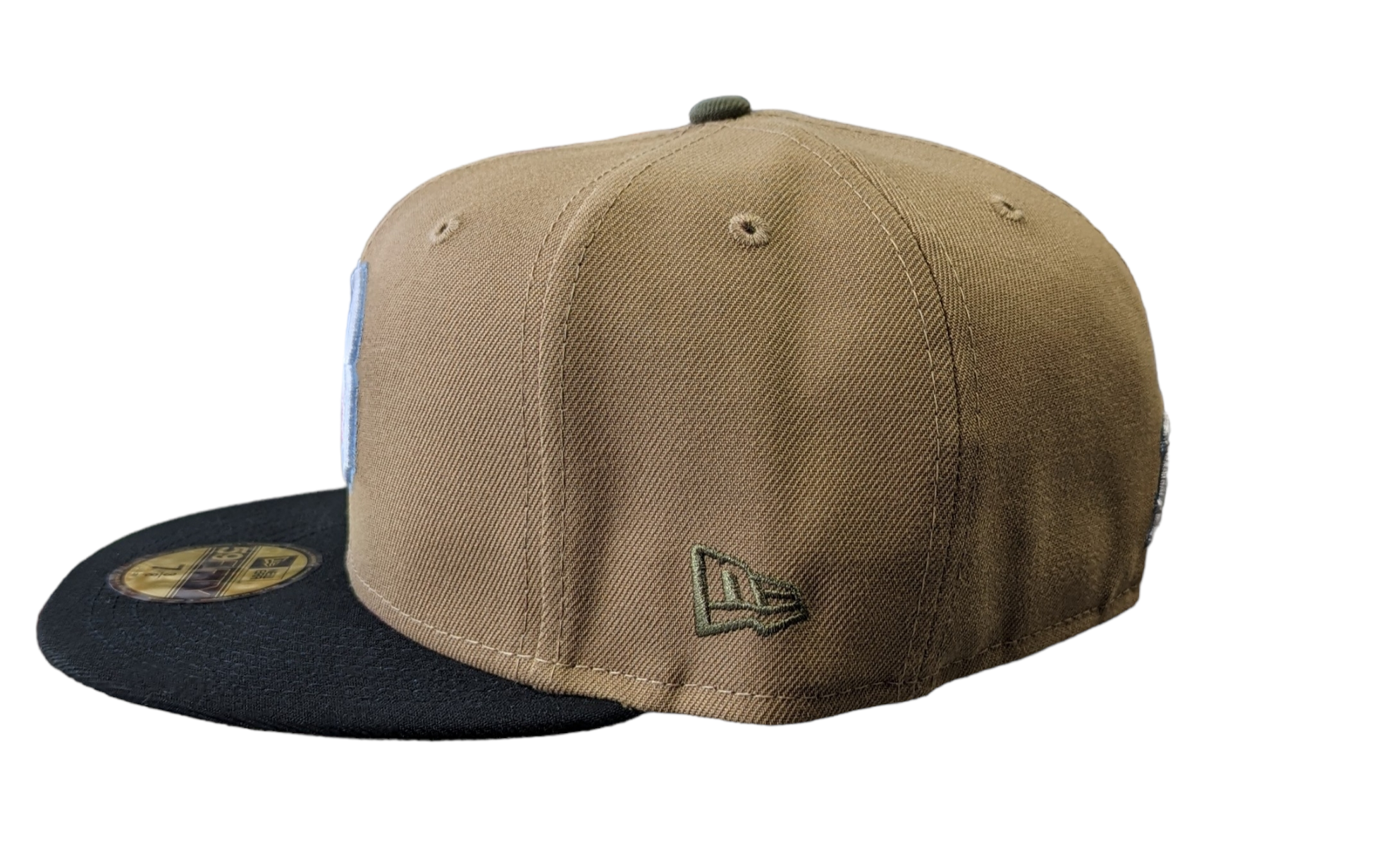 Birmingham Barons Biff New Era Southern League Khaki Black Olive 59FIFTY Fitted Hat Official Team Hat Sports Fan Cap Official MLB Team Hat Baseball