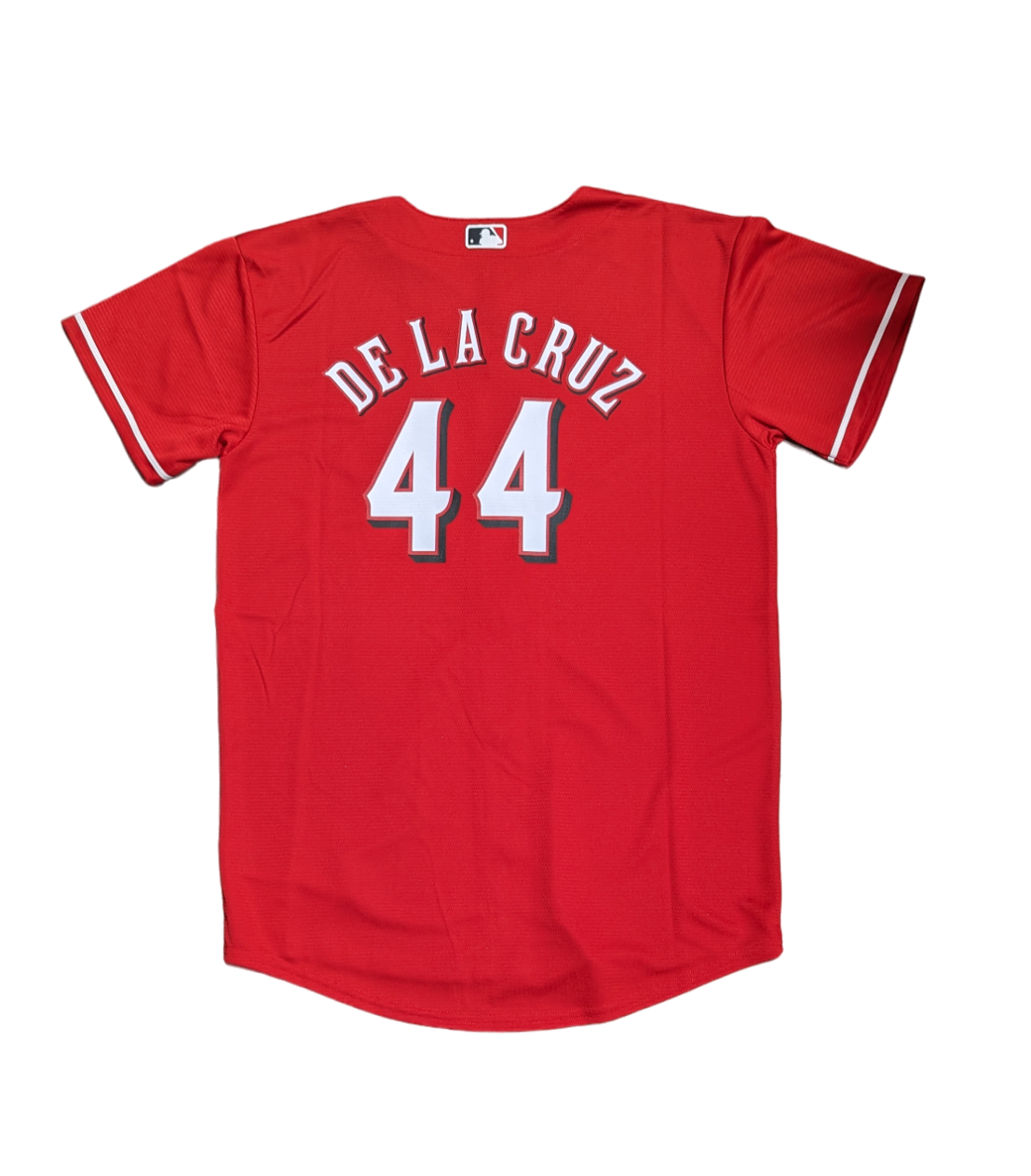 Youth Cincinnati Reds Elly De La Cruz MLB Red Alternate Screen Print Replica Jersey Official Team Jersey Sports Fan Apparel Official MLB Team Jersey