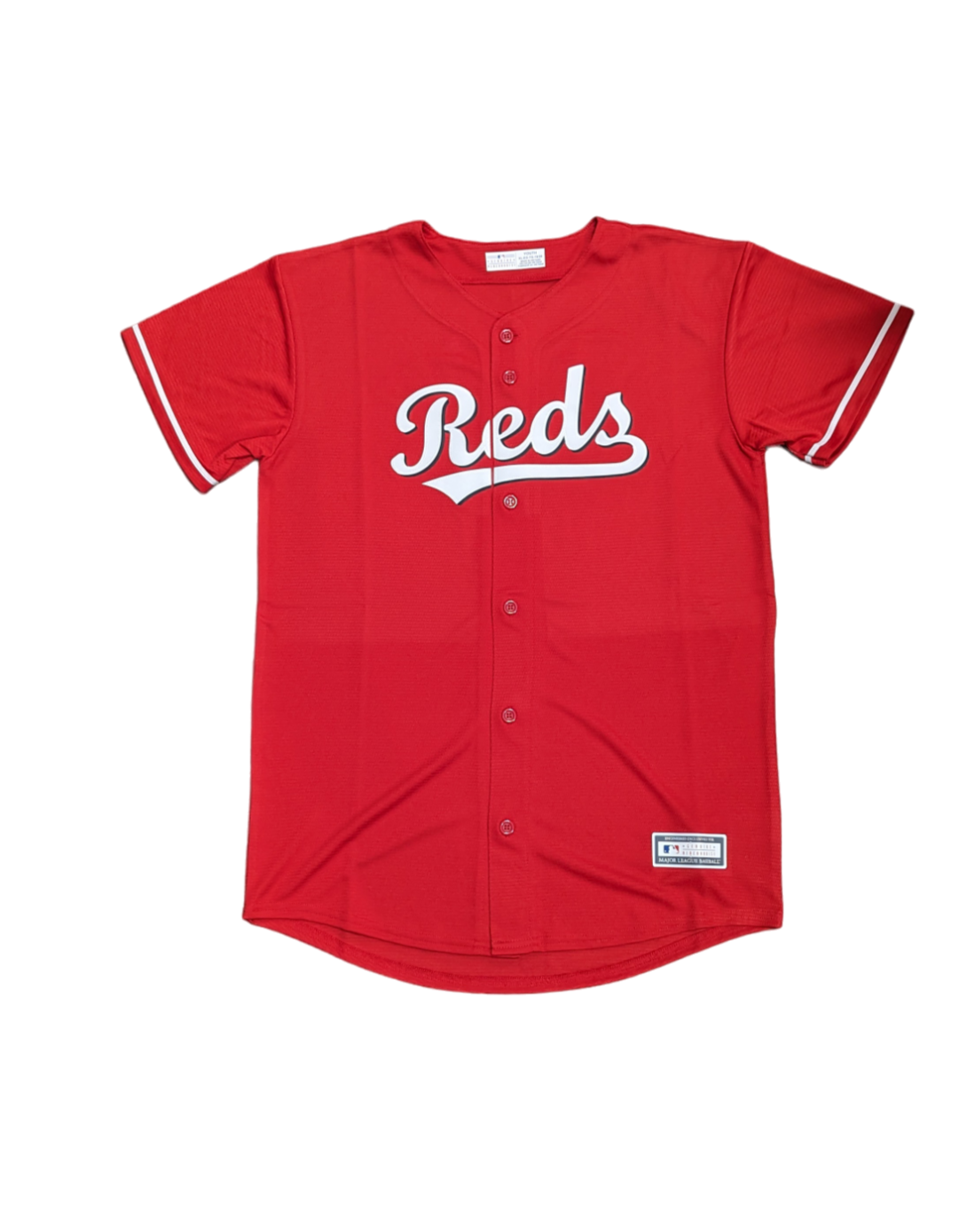 Youth Cincinnati Reds Elly De La Cruz MLB Red Alternate Screen Print Replica Jersey Official Team Jersey Sports Fan Apparel Official MLB Team Jersey