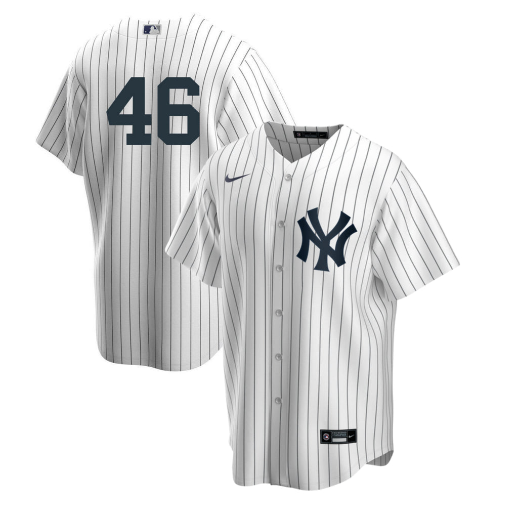 Men s Nike Andy Pettite 46 White New York Yankees Home Official Replica Player Jersey Official Team Jersey Sports Fan Apparel Official MLB Team