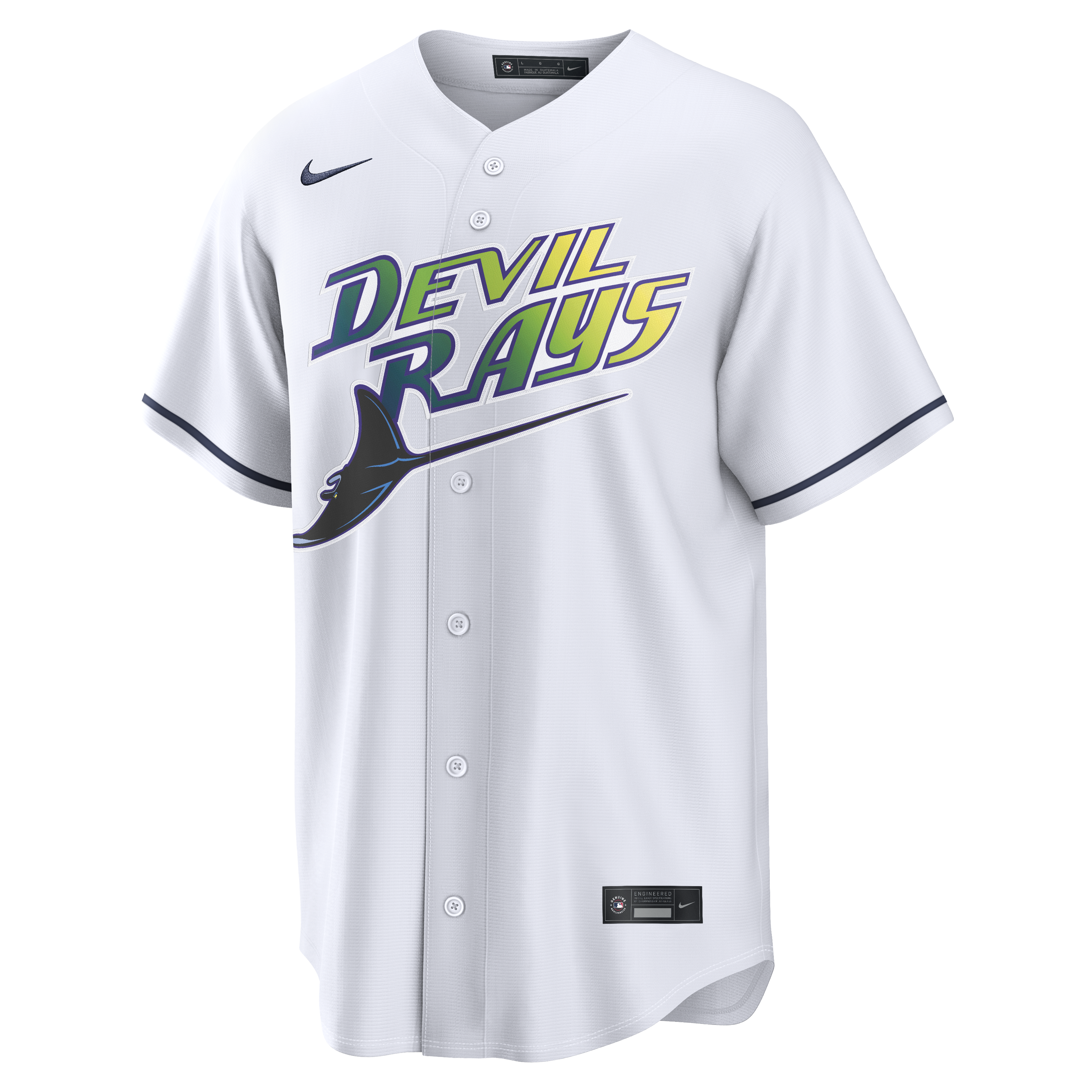 Men s Tampa Bay Devil Rays Nike White Home Replica Team Jersey Official Team Jersey Sports Fan Apparel Official MLB Team Jersey Baseball Fan Apparel