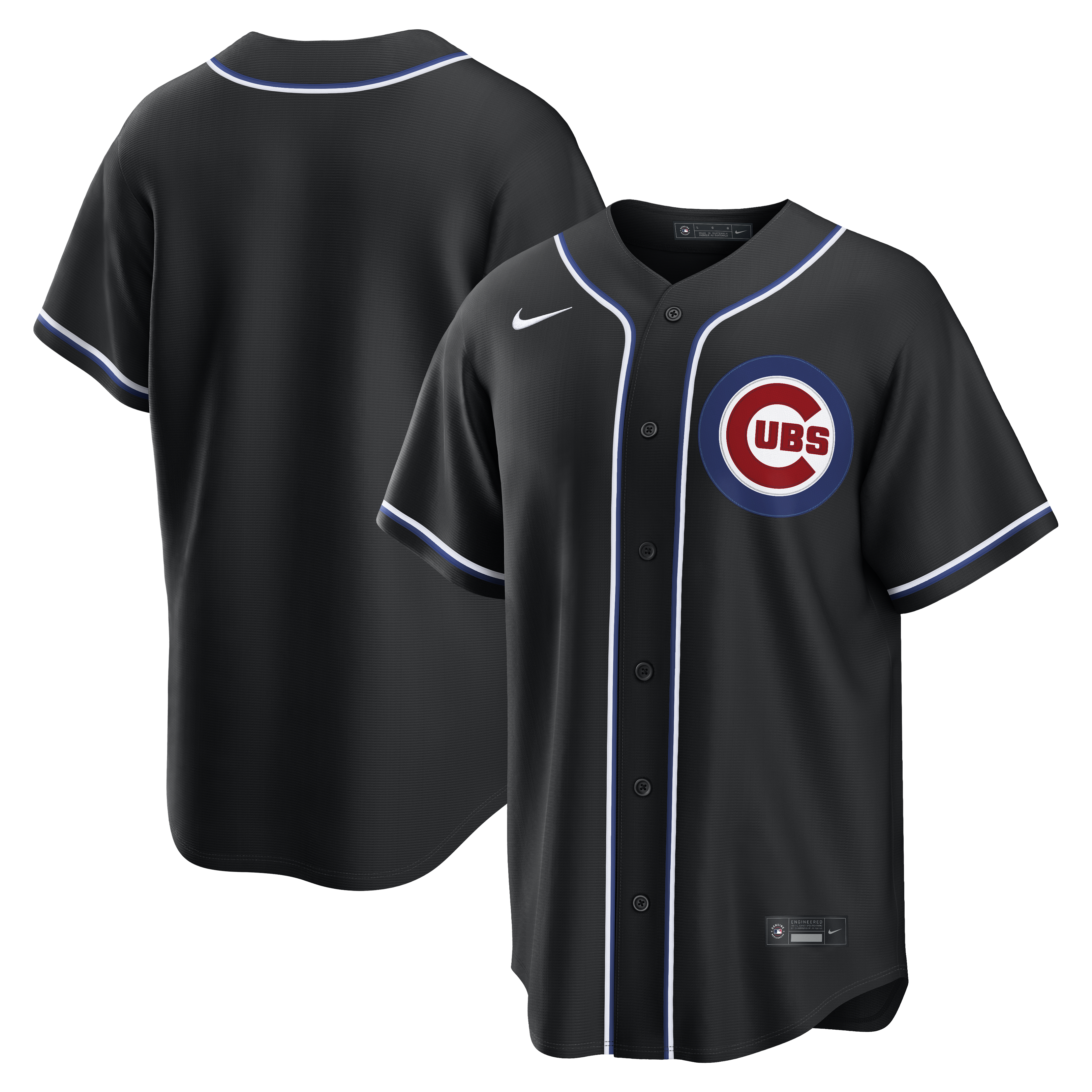 Men s Chicago Cubs Nike Black Carbon Blank Replica Jersey Official Team Jersey Sports Fan Apparel Official MLB Team Jersey Baseball Fan Apparel
