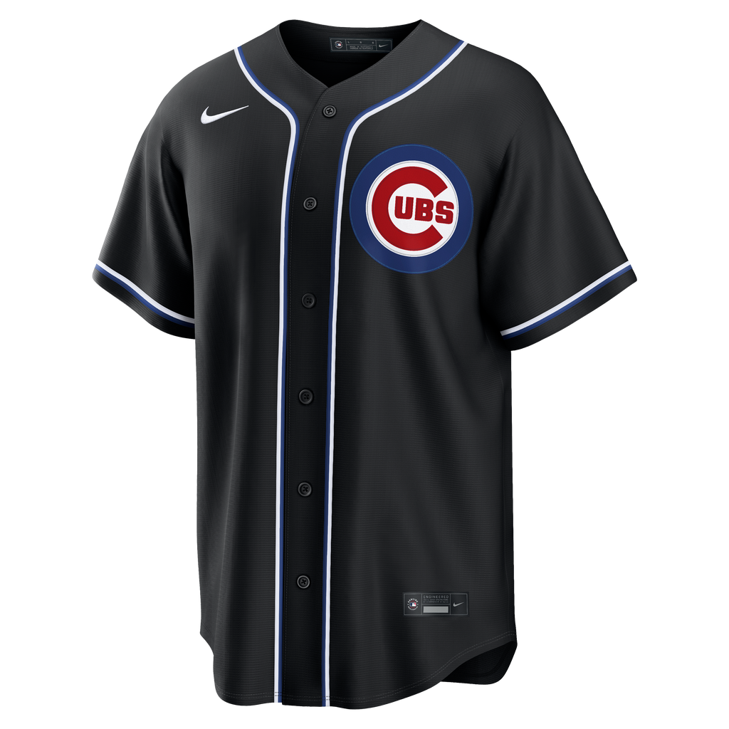Men s Chicago Cubs Nike Black Carbon Blank Replica Jersey Official Team Jersey Sports Fan Apparel Official MLB Team Jersey Baseball Fan Apparel