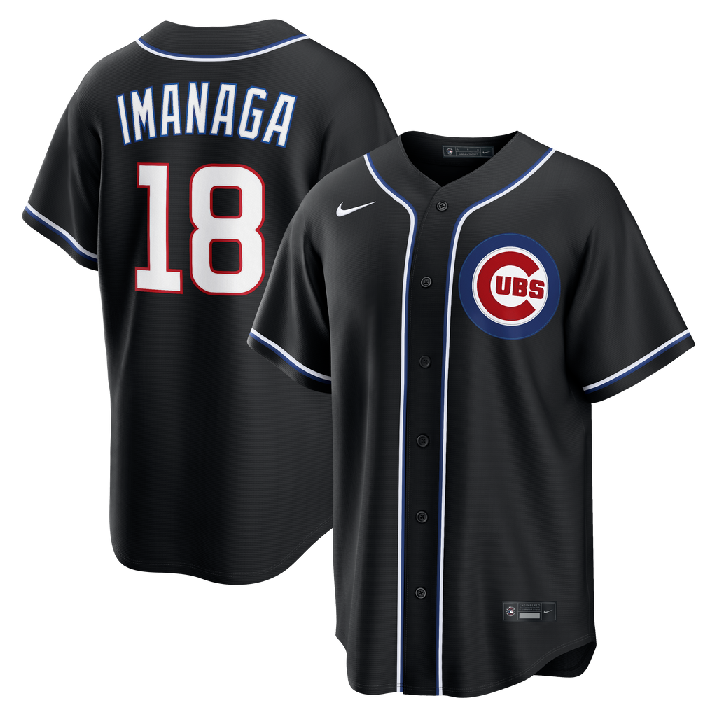 Men s Chicago Cubs Shota Imanaga Nike Black Carbon Replica Jersey Official Team Jersey Sports Fan Apparel Official MLB Team Jersey Baseball Fan