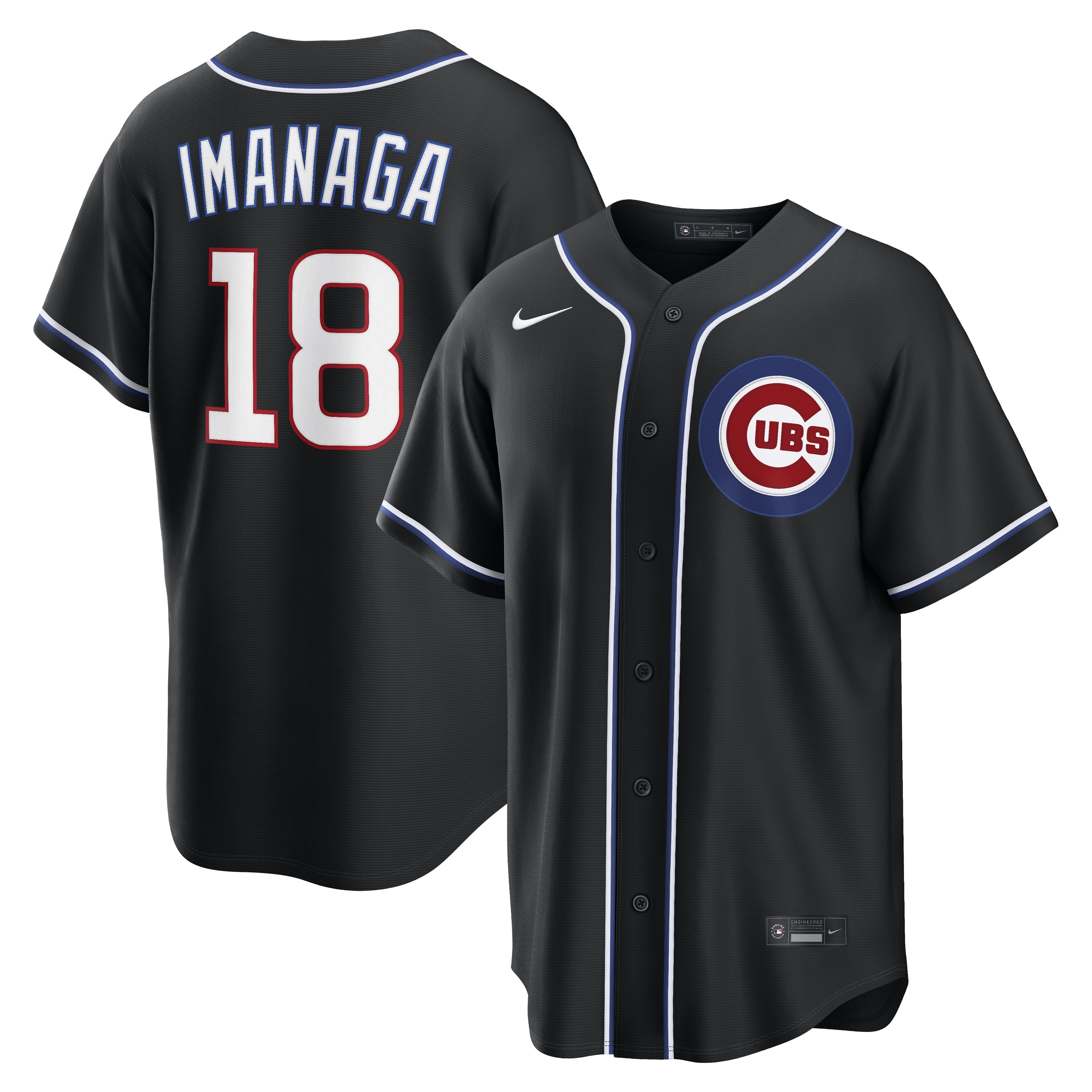 Men s Chicago Cubs Shota Imanaga Nike Black Carbon Replica Jersey Official Team Jersey Sports Fan Apparel Official MLB Team Jersey Baseball Fan