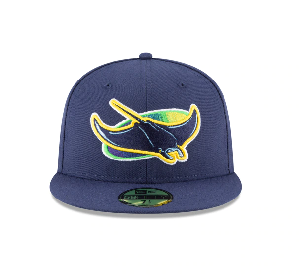 Men s Tampa Bay Rays New Era Navy Game Authentic Collection Alternate On-Field 59FIFTY Fitted Hat Official Team Hat Sports Fan Cap Official MLB Team