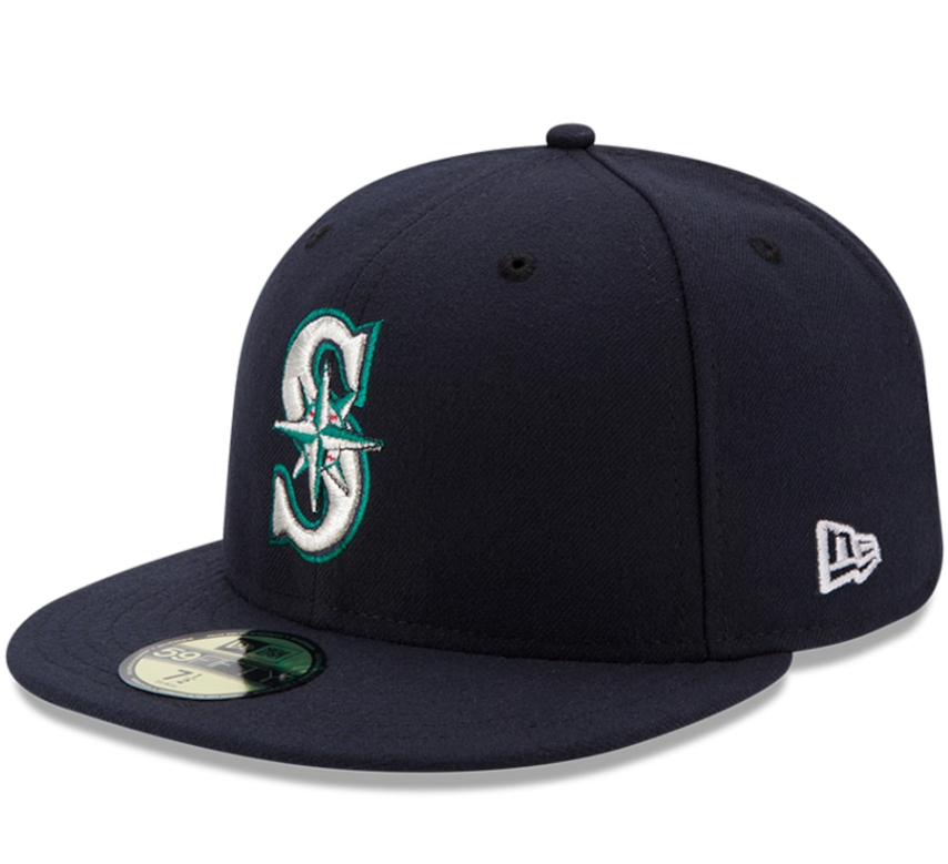 Men s Seattle Mariners New Era Navy Authentic Collection On Field 59FIFTY Fitted Hat Official Team Hat Sports Fan Cap Official MLB Team Hat Baseball