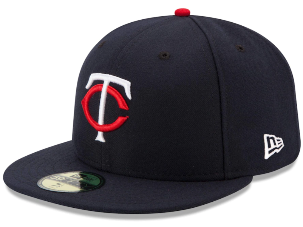 Men s Minnesota Twins New Era Navy Home Authentic Collection On-Field 59FIFTY Fitted Hat Official Team Hat Sports Fan Cap Official MLB Team Hat