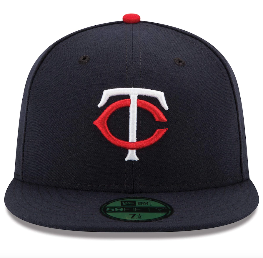 Men s Minnesota Twins New Era Navy Home Authentic Collection On-Field 59FIFTY Fitted Hat Official Team Hat Sports Fan Cap Official MLB Team Hat